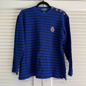 Vintage Ralph Lauren Striped Micro-Waffle Knit